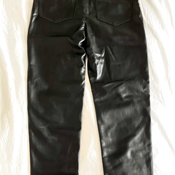 Faux leather straight leg pants - Picture 2 of 6